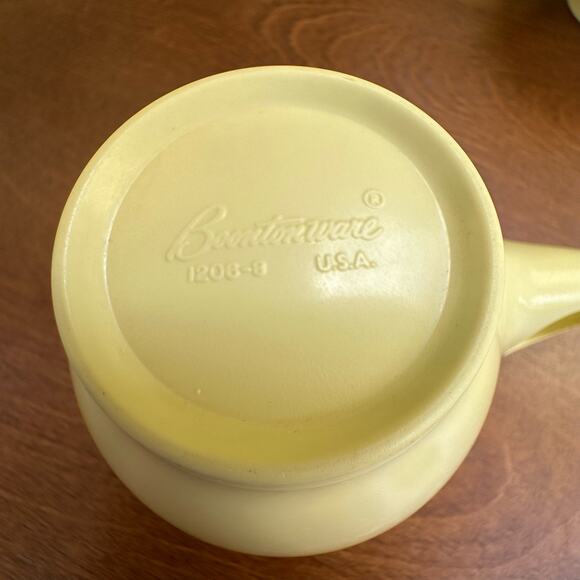 Vintage Boontonware Yellow Coffee Cups Melmac - Picture 2 of 13